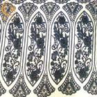 अफ्रीकी मनके सेक्विन कढ़ाई पोशाक फीता कपड़ा 91.44 सेमी लंबाई