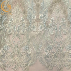 सुरुचिपूर्ण दुल्हन पोशाक 3 डी कढ़ाई फीता कपड़ा यार्ड हस्तनिर्मित द्वारा